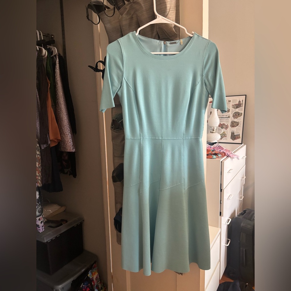 Elie Tahari Teal Midi Dress